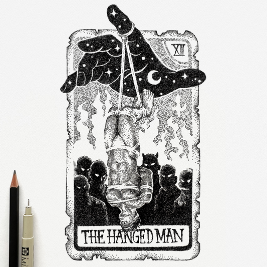 The Hanged Man Tarot Card - Original Drawing