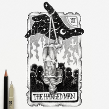 Load image into Gallery viewer, The Hanged Man Tarot Card SPOOKYDOOD

