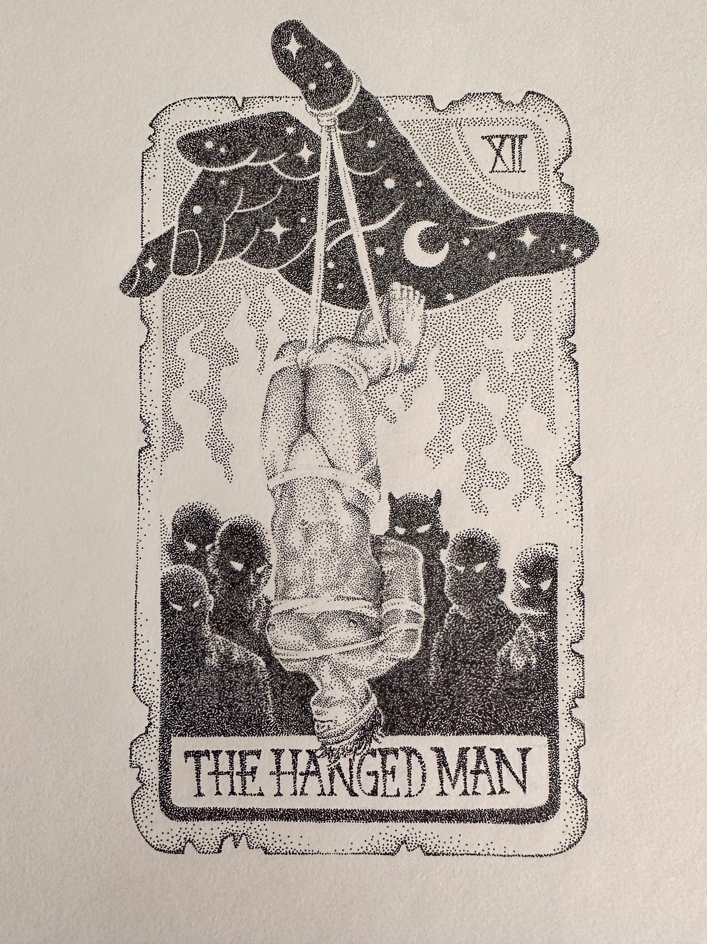 The Hanged Man Tarot Card - Original Drawing
