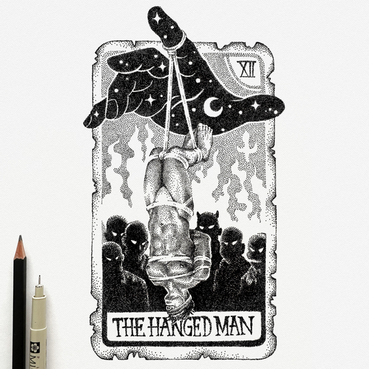 The Hanged Man Tarot Card SPOOKYDOOD