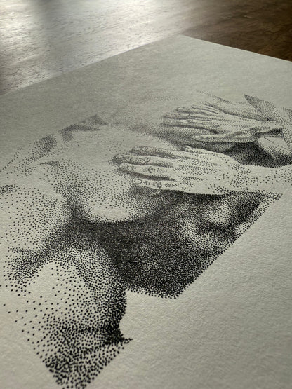 Hands All Over - Original Drawing
